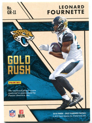 Leonard Fournette Panini Gold Standard Gold Rush 2018 Patch Card 099/125