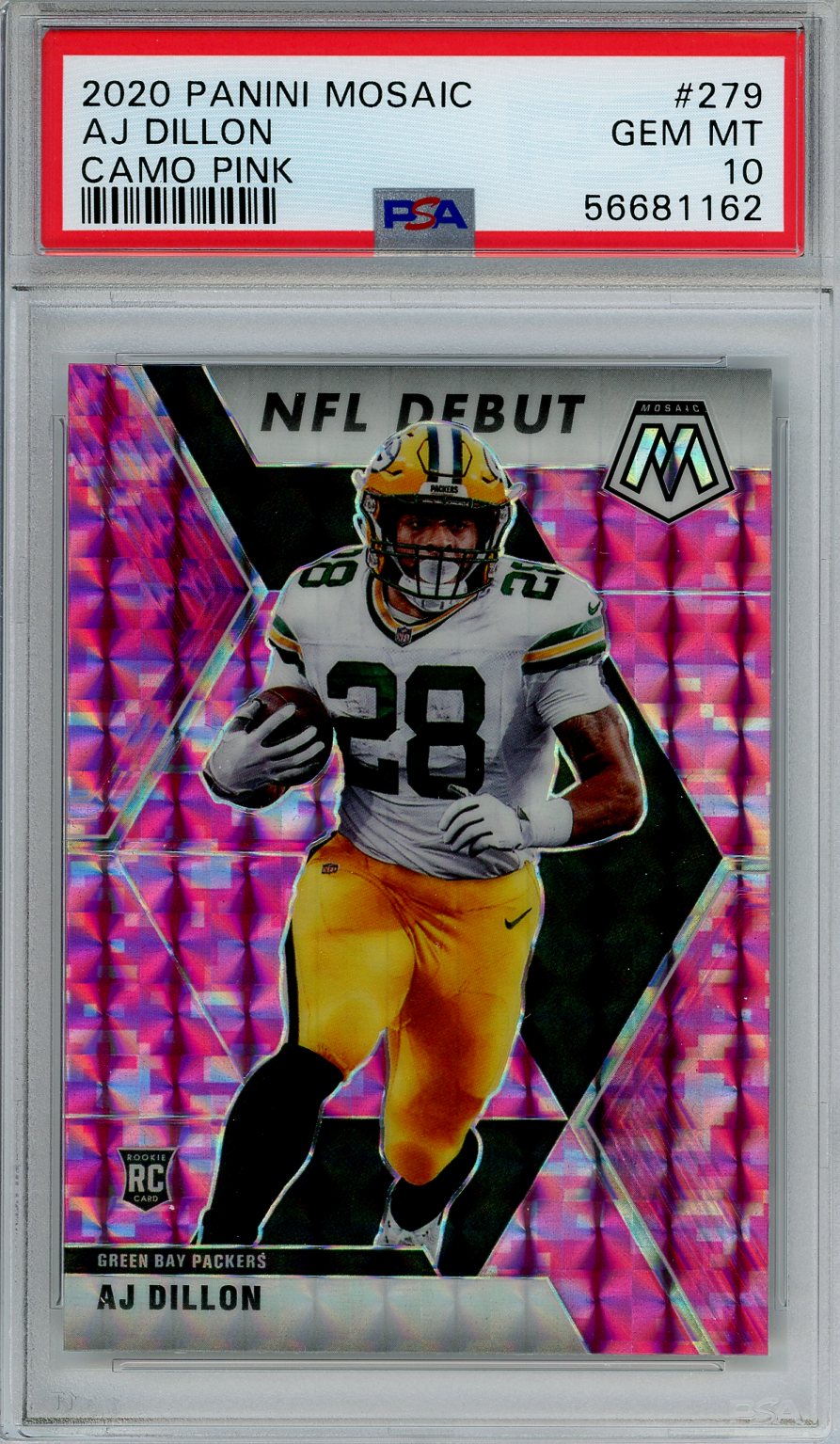 2020 Panini Mosaic Silver Prizm #279 Aj Dillon Rc Packers Psa 10  F3587725-440