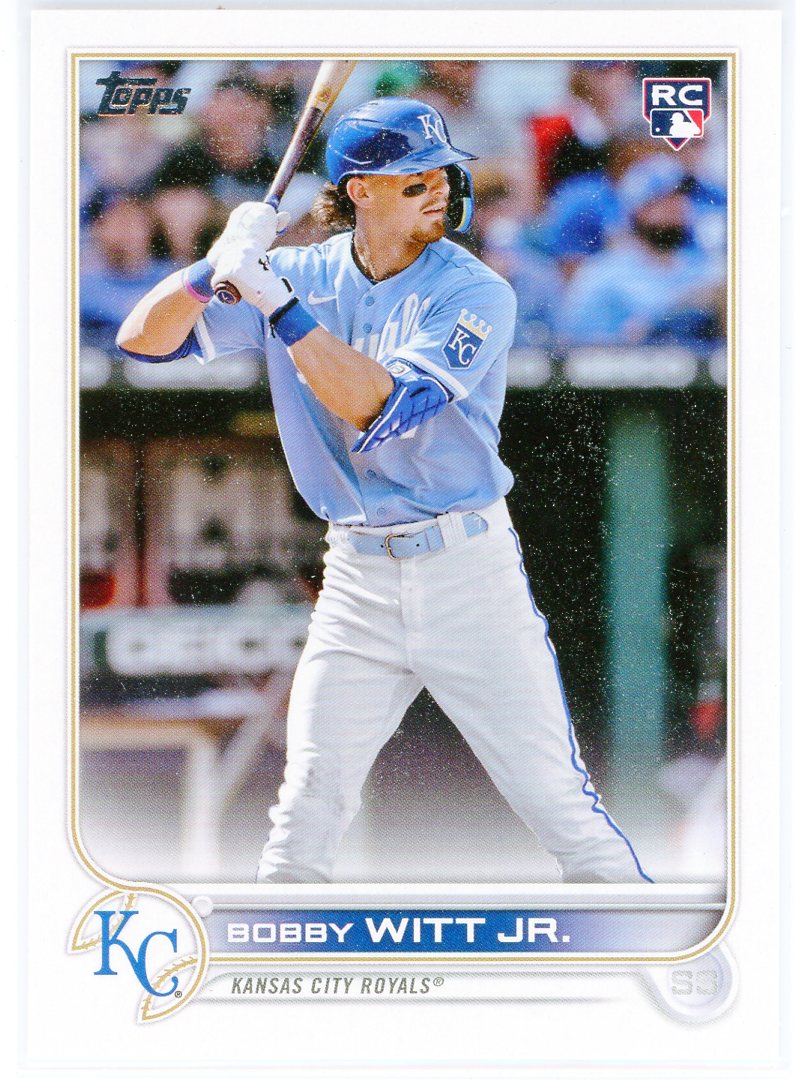 Game-Used Rookie Year Jersey: Bobby Witt Jr. (SD@KC 8/27/22 & CLE