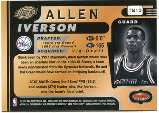 Allen Iverson Bowmans Best Retro 1997 Rookie Card