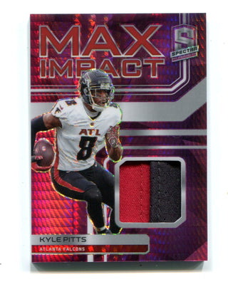 Kyle Pitts 2022 Panini Spectra Max Impact Pink Hyper Jersey Card #MIKPI 02/15
