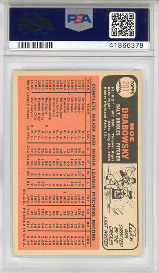 Moe Drabowsky 1966 Topps Card #291 (PSA NM 7)