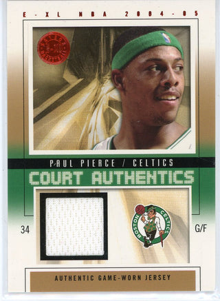 Paul Pierce 2004-05 Fleer E-XL Court Authentics Patch Card #CA-PP