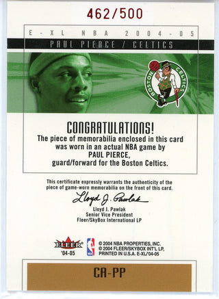 Paul Pierce 2004-05 Fleer E-XL Court Authentics Patch Card #CA-PP
