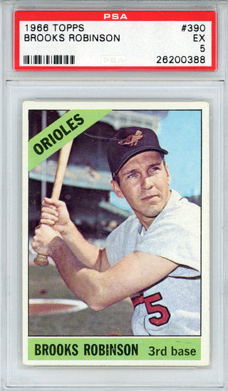 Brooks Robinson 1966 Topps Card #390 (PSA EX 5)