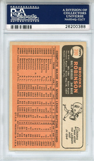 Brooks Robinson 1966 Topps Card #390 (PSA EX 5)