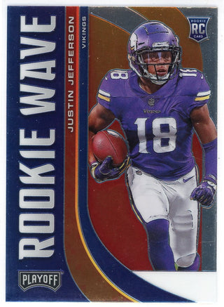 Justin Jefferson 2020 Panini Playoff Rookie Wave Card #RW-9