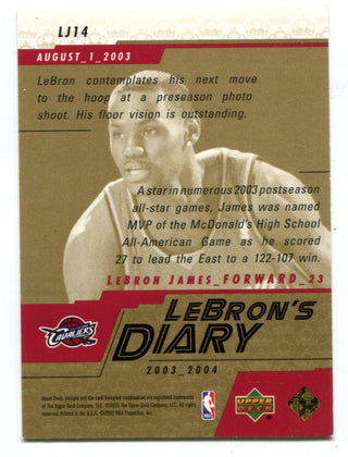 Lebron James 2003-04 Upper Deck Lebron`s Diary #LJ14 Card