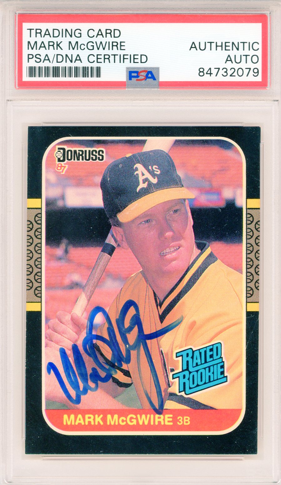 Jose Canseco 1986 Donruss Rated Rookie Signed Autographed