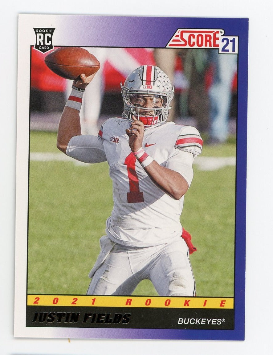 NEW 2021 Score Football Authentic JUSTIN FIELDS  