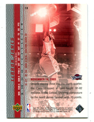 Lebron James 2003-04 Upper Deck Rookie Of The Year #LJ18 Card
