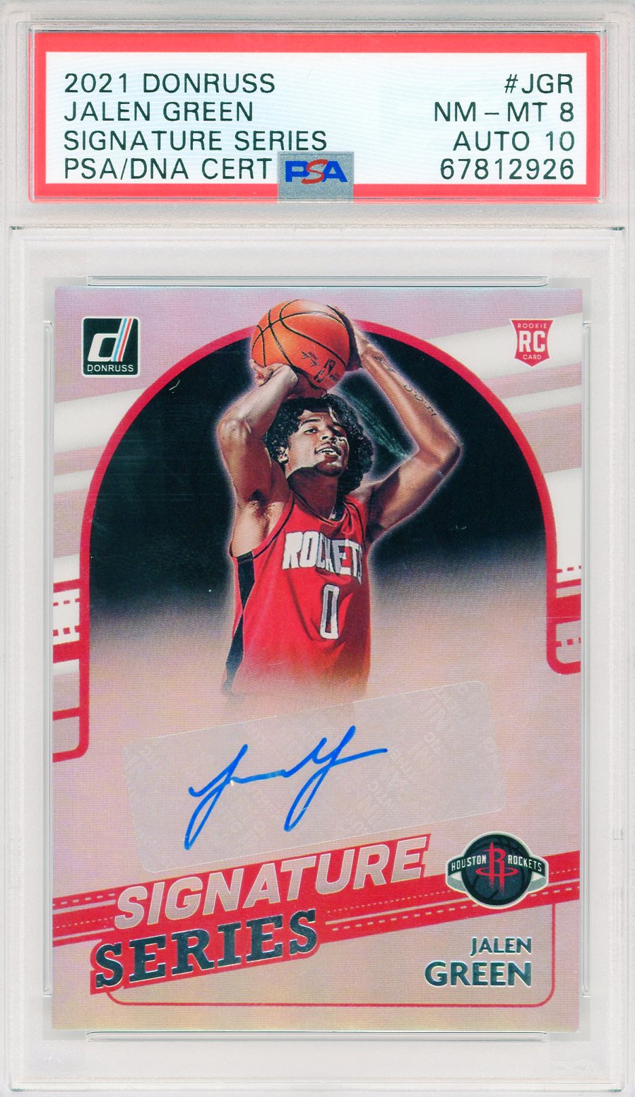 Jalen Green Autographed Houston Custom Red Basketball Jersey - JSA