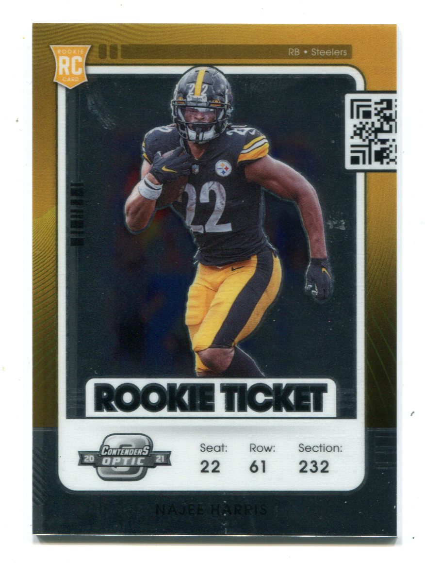 Najee Harris 2021 Panini Contenders Rookie Ticket On Card Auto