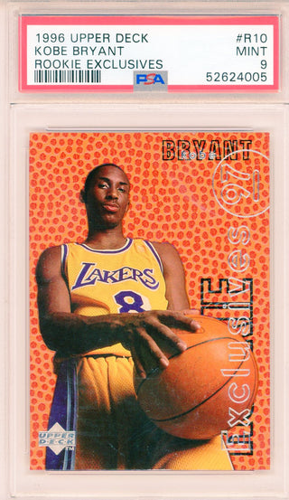Kobe Bryant 1996 Upper Deck Rookie Exclusives Card #R10 (PSA Mint 9)