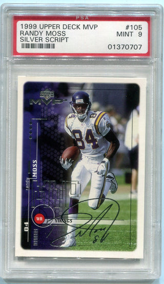 Randy Moss 1999 Upper Deck Silver Script (PSA 9)