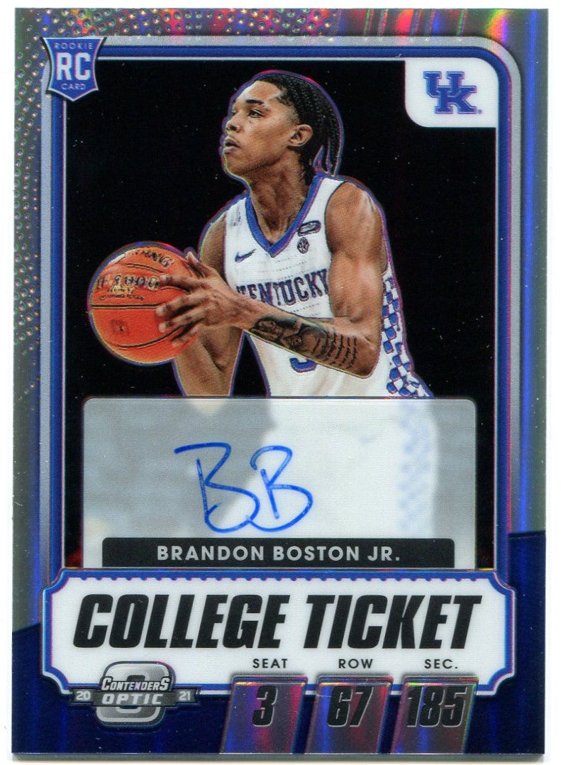 Brandon Boston Optic College Ticket Rookie Auto