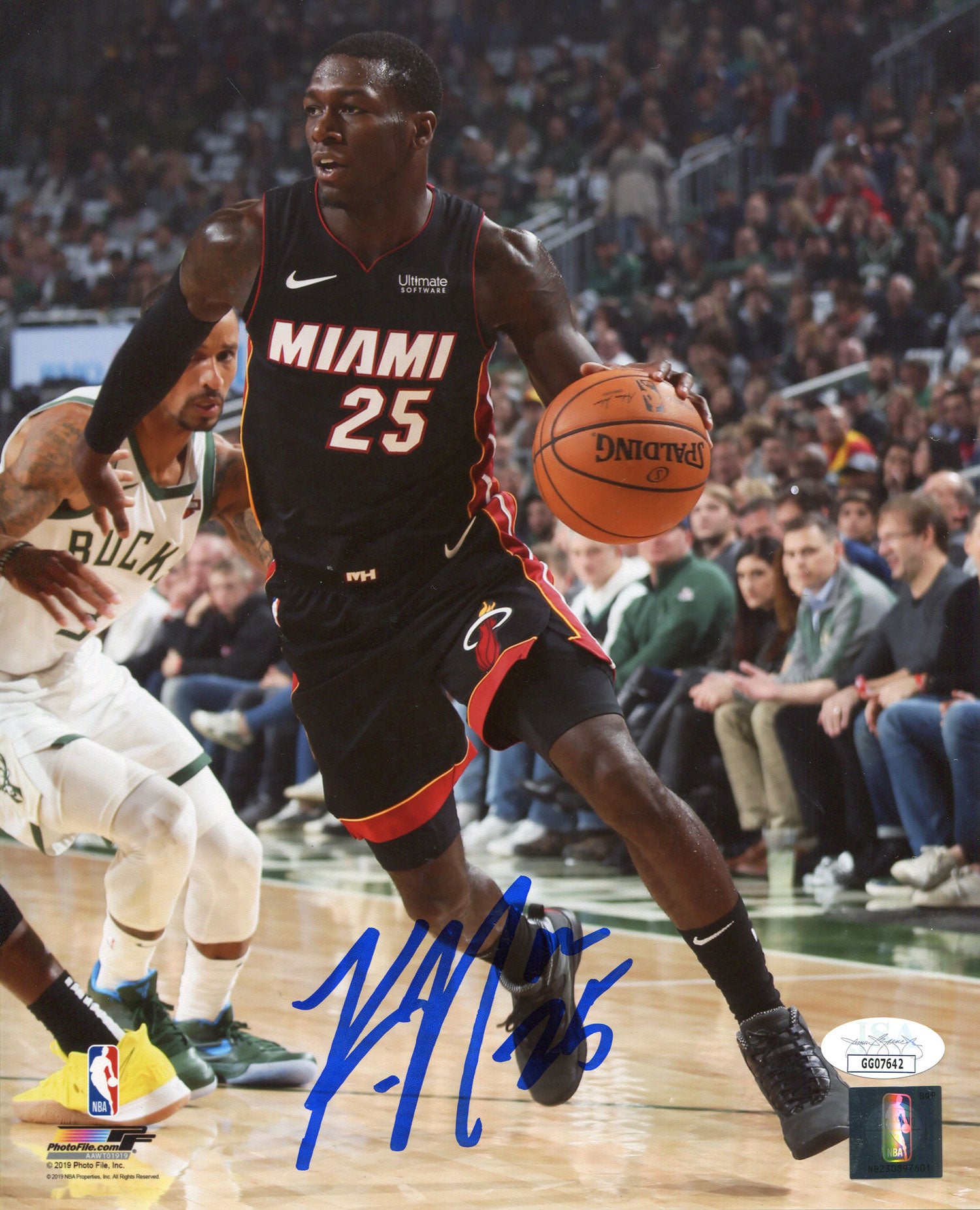 Kendrick Nunn Signed Heat Miami Vice Custom Jersey (JSA COA)