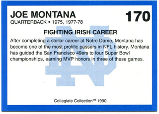 Joe Montana 1990 Collegiate Collection