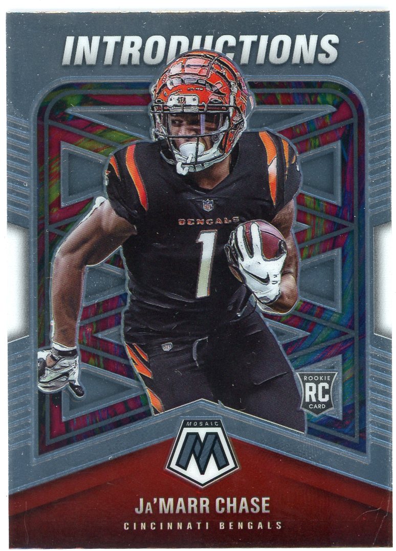 Ja'Marr Chase 2021 Panini Mosaic Reactive Orange Rookie Card #247 Grad