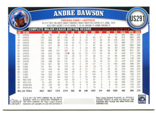 Andre Dawson 2011 Topps Diamond Anniversary #US291