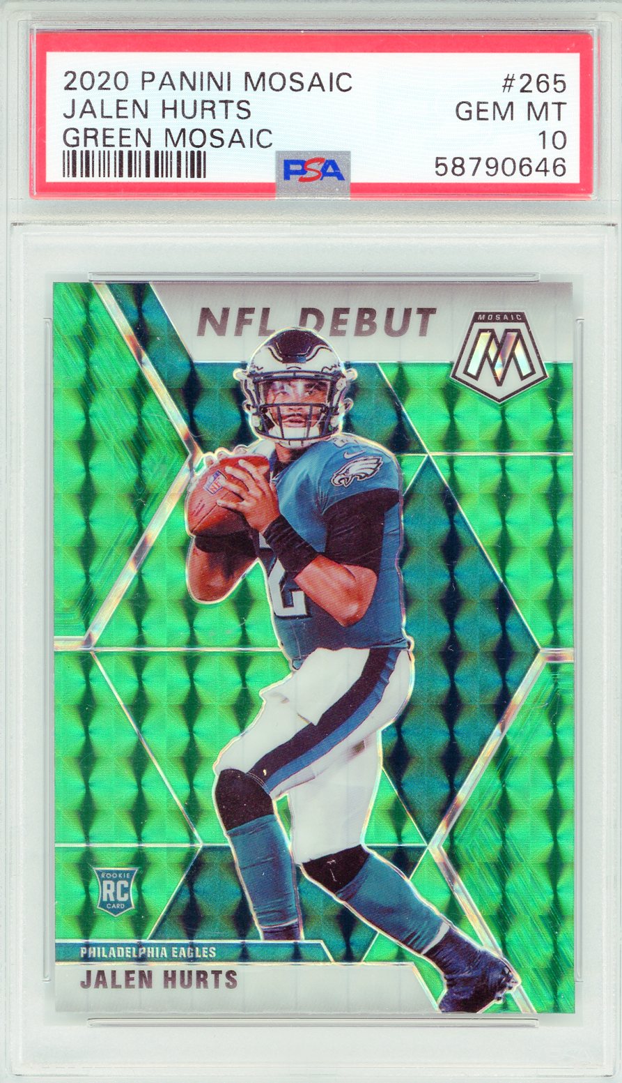 Jalen Hurts ROOKIE PSA 10 online Mosaic Football Card