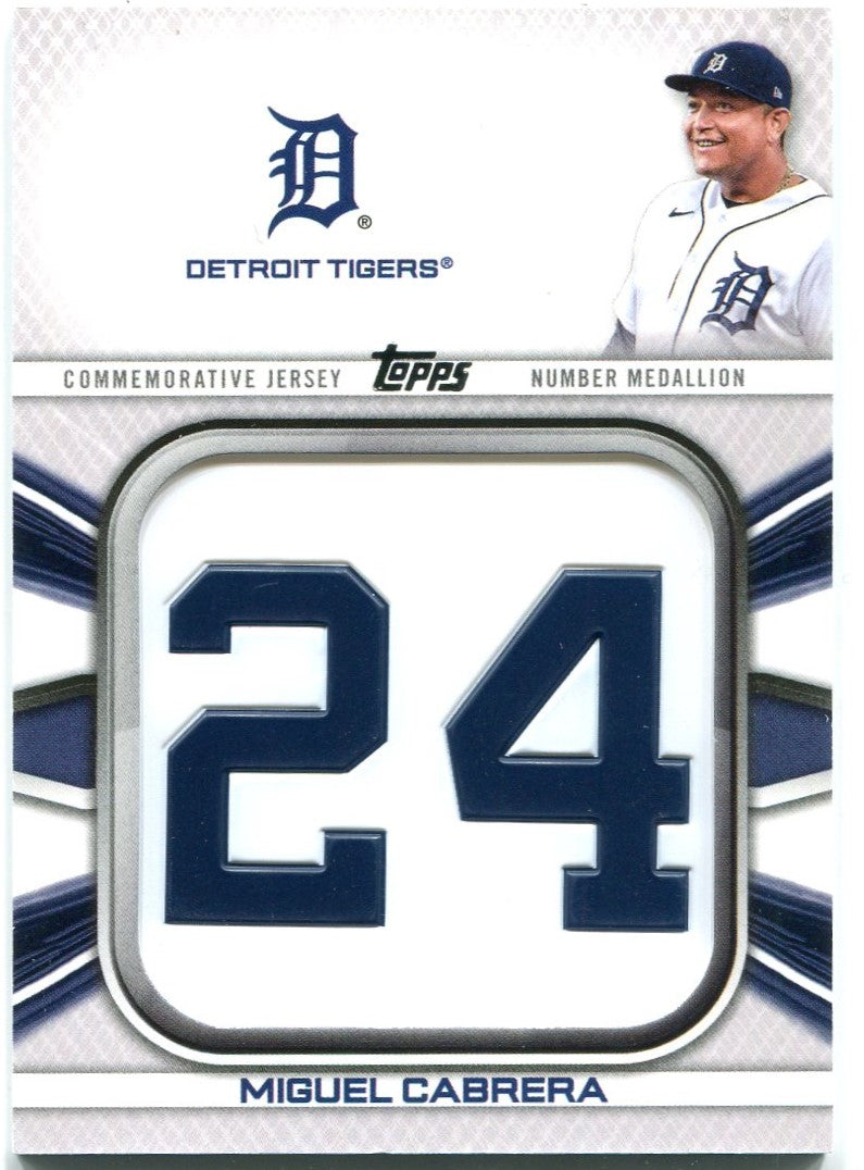 Miguel Cabrera Topps Commemorative Jersey Number Medallion