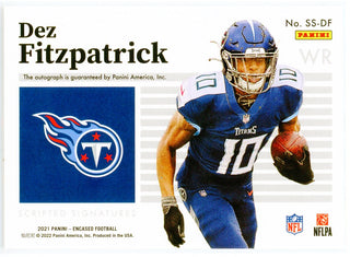 Dez Fitzpatrick Autographed 2021 Panini Encased Scripted Signatures Card #SS-DF