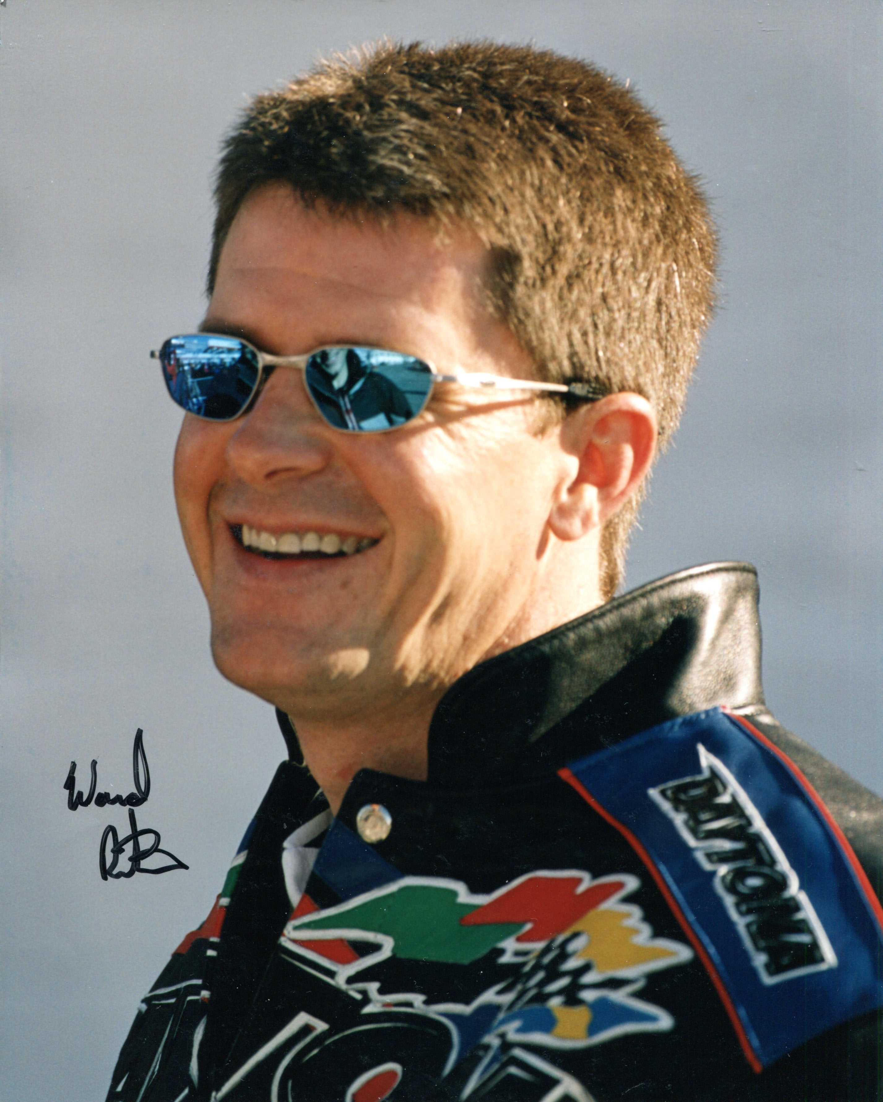 Ward Burton Autographed 8x10 Racing Photo Hollywood Collectibles