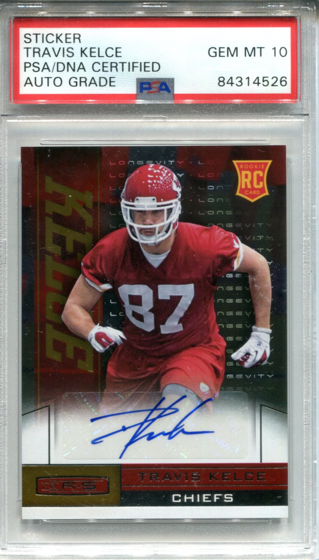 National Treasures Autograph Rookie Jersey Chiefs Travis Kelce 21/25 2013