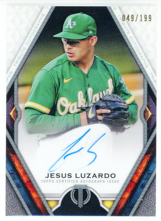 Jesus Luzardo Autographed 2021 Topps Tribute Card #TA-JL