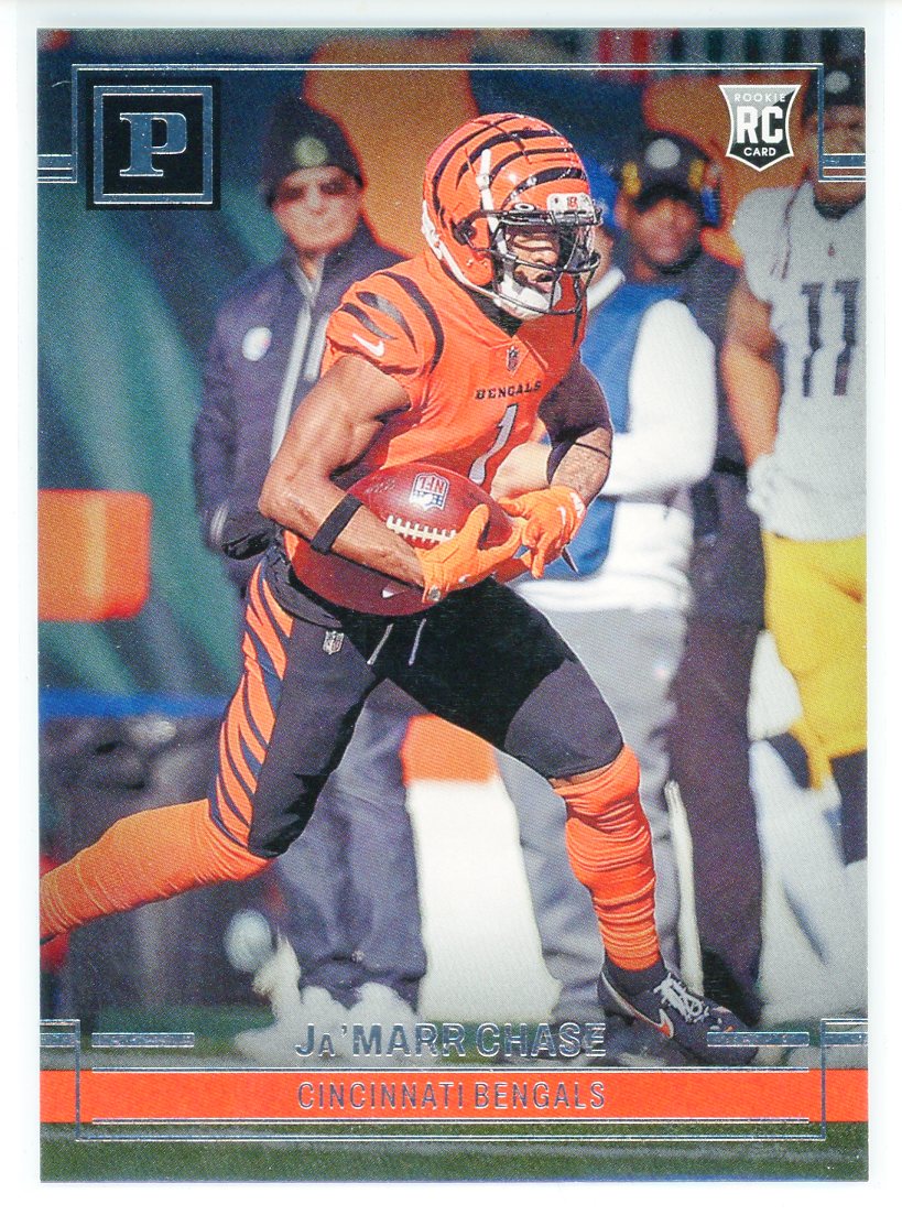 Ja'Marr Chase Cincinnati Bengals Mini Helmet Football Rookie Card