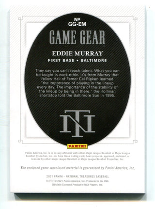 Eddie Murray 2021 Panini National Treasures Game Gear #GGEM /5