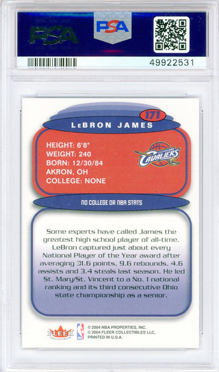 LeBron James 2003 Fleer Ultra Rookie Card #171 (PSA NM-MT 8)