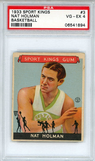Nat Holman 1933 Sport Kings Card #3 (PSA VG-EX 4)