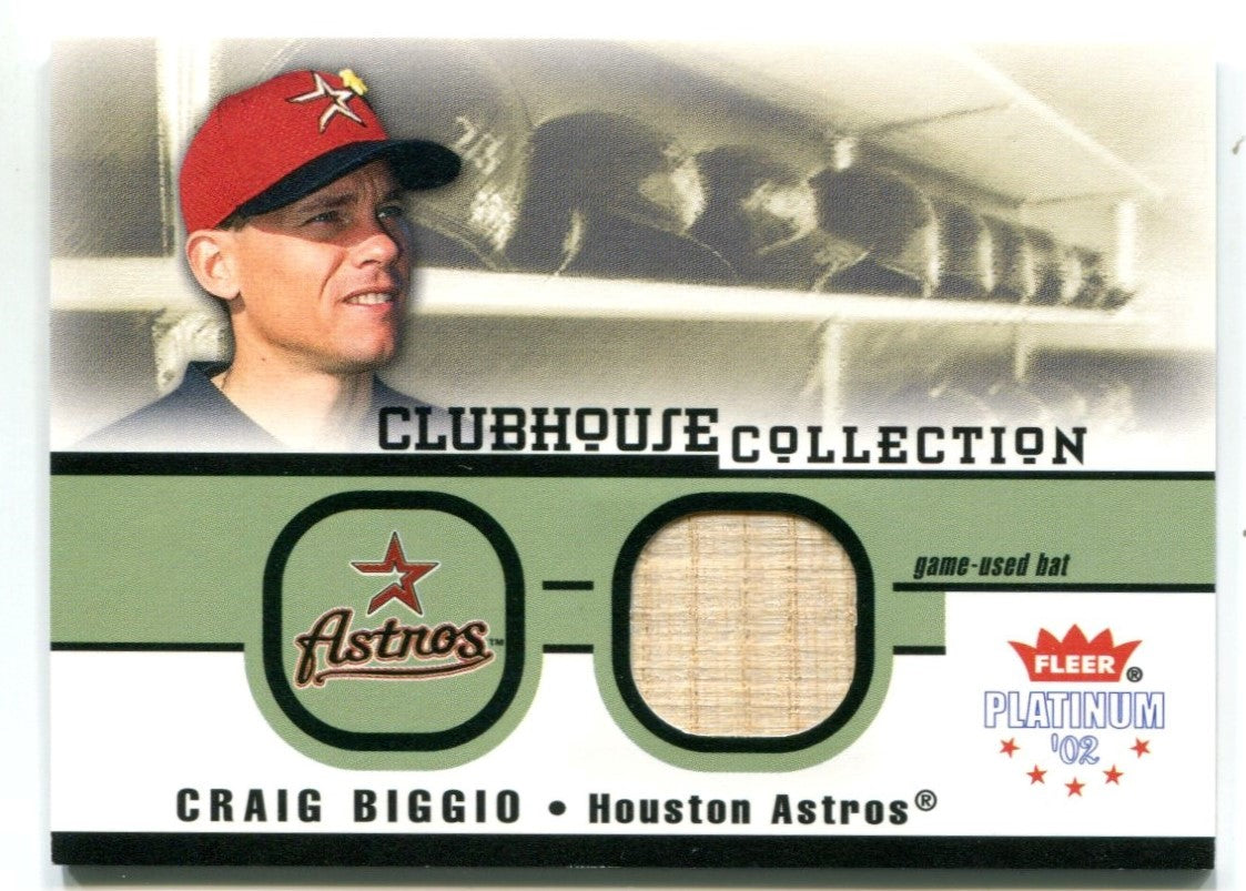 Craig Biggio Bat Card Autographed Card