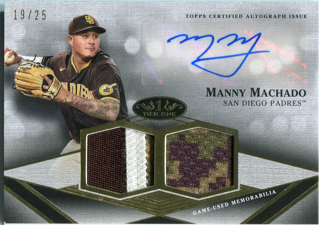 Manny Machado Game Worn Jersey Baseball Card