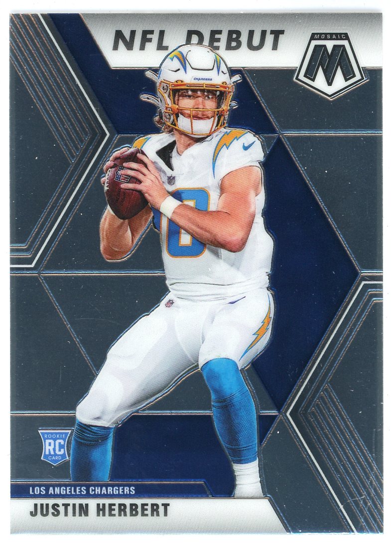 Justin Herbert (Los Angeles Chargers) Funko Pop! NFL Panini Trading Cards