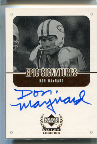 Don Maynard 1999 Upper Deck Epic Signatures Autographed Card