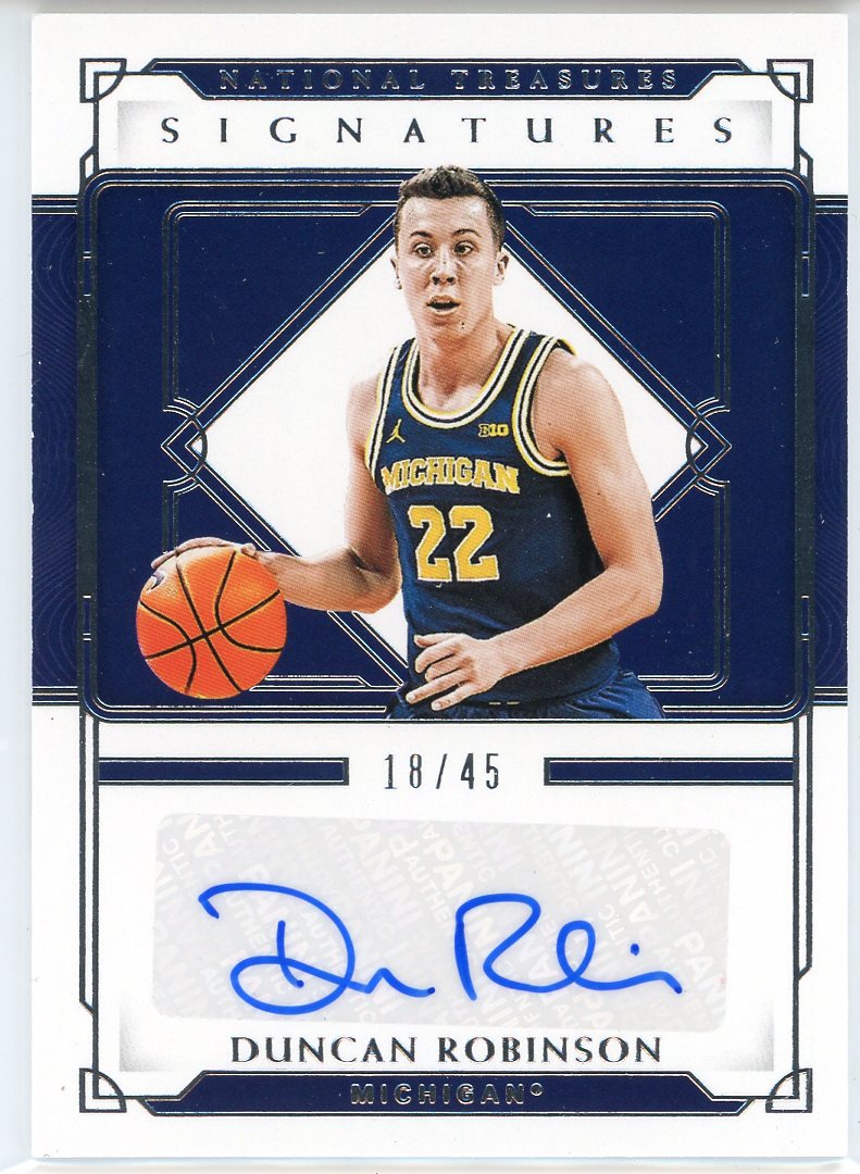 Duncan Robinson Autographed 2021 Panini National Treasures Card 