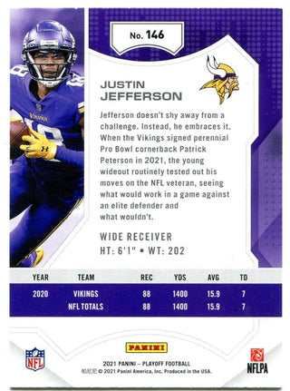 Justin Jefferson Panini Playoff 2021