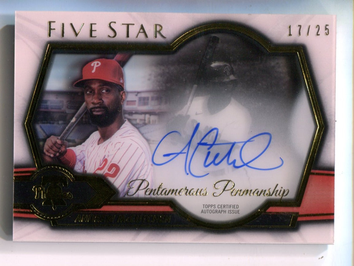 2021 Topps Five Star Pentamerous Penmanship Autographs Andrew McCutchen  Auto 5/5