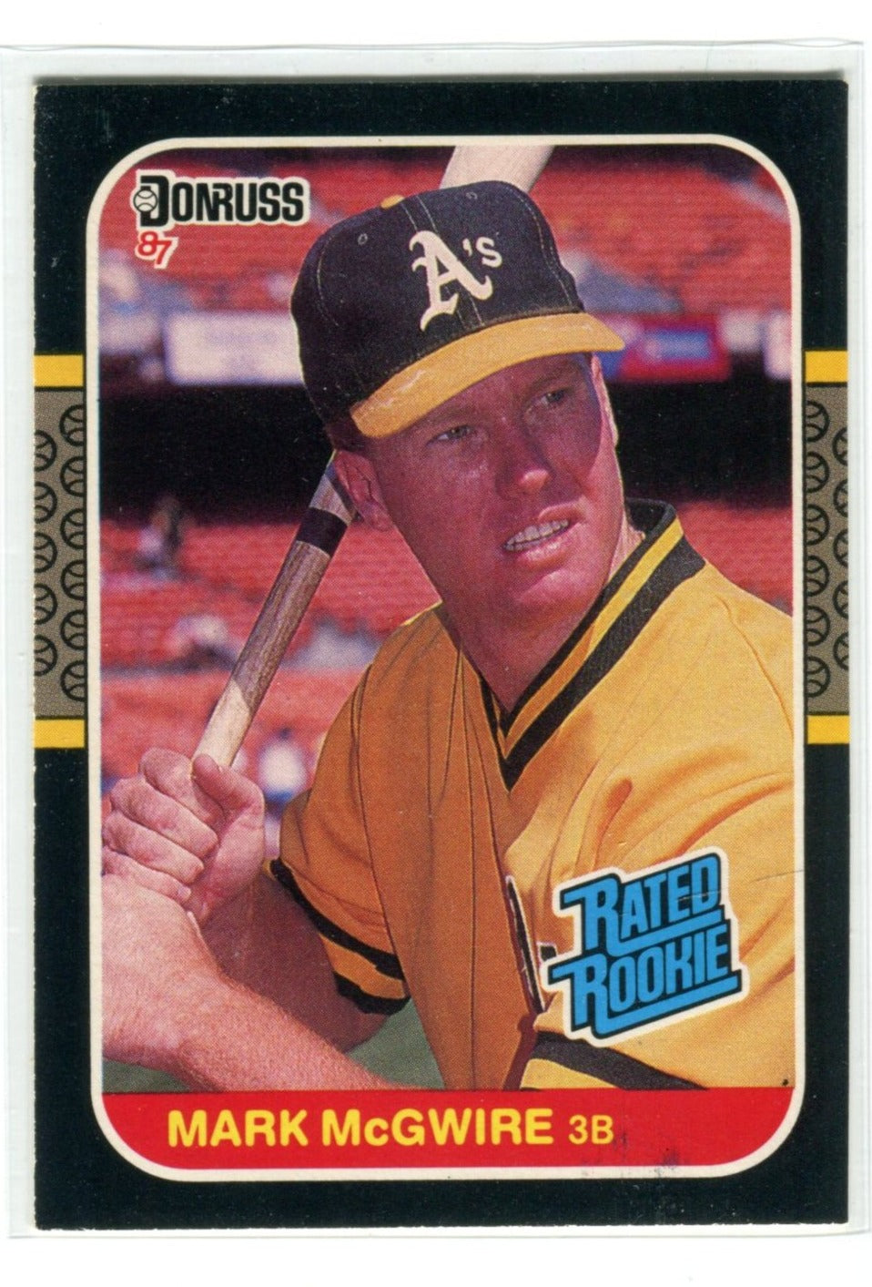 Mark McGwire Autographed 1987 Donruss Rated Rookie Card #46 (PSA