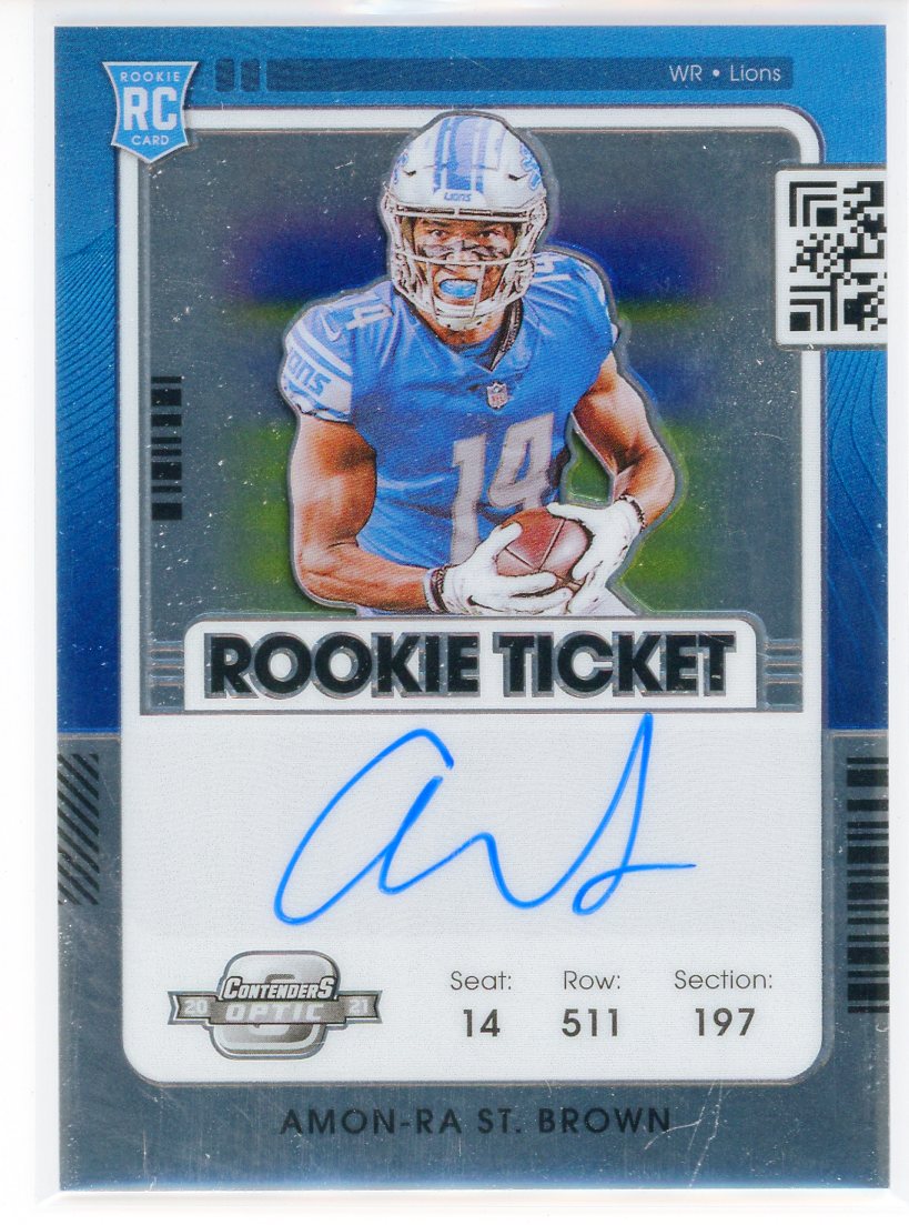 Amon-Ra St. Brown Optic Prizm Rated Rookie Autograph 40/150