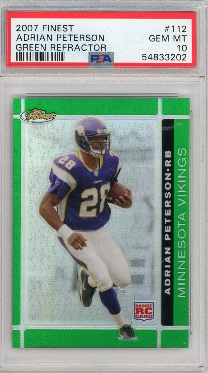 Adrian Peterson (Minnesota Vikings) 2007 Topps Finest Football