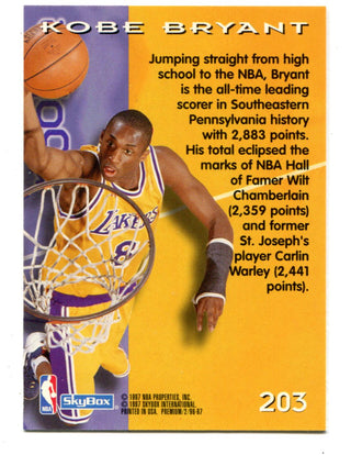 Kobe Bryant 1996 Skybox #203 RC