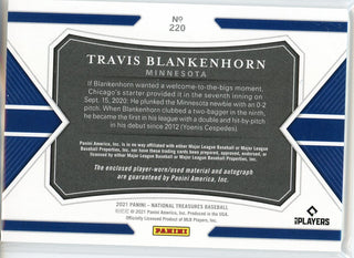 Travis Blankenhorn Autographed 2021 Panini National Treasures Rookie Patch Card #220