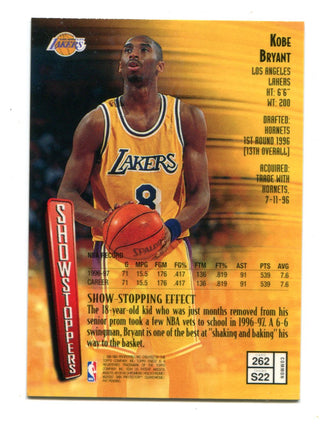 Kobe Bryant 1998 Topps Showstoppers #262 Card W/Coating