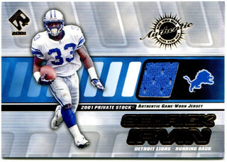 2001 Private Stock Sedric Irvin Authentic Jersey Card