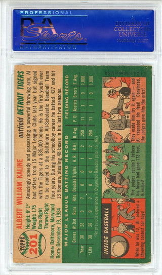 Al Kaline 1954 Topps Card #201 (PSA VG 3)