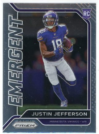 Justin Jefferson 2020 Panini Prizm Emergent Rookie Card #10